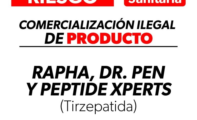 Alerta Cofepris por comercialización ilegal de productos con tirzepatida