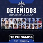 SSP detiene a 20 personas con dosis de droga en la última semana