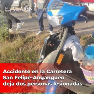 Accidente en la Carretera San Felipe-Angangueo deja dos personas lesionadas