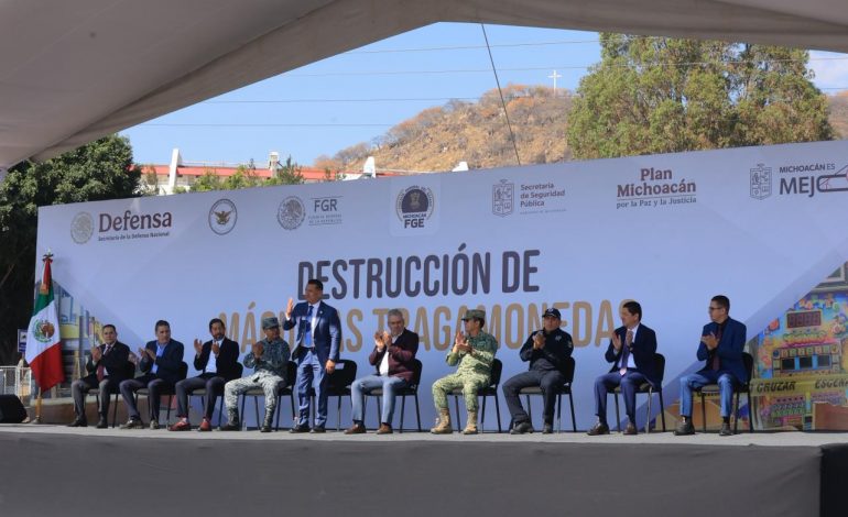 FGE y fuerzas estatales y federales cierran el paso a economías ilícitas con destrucción de 803 máquinas