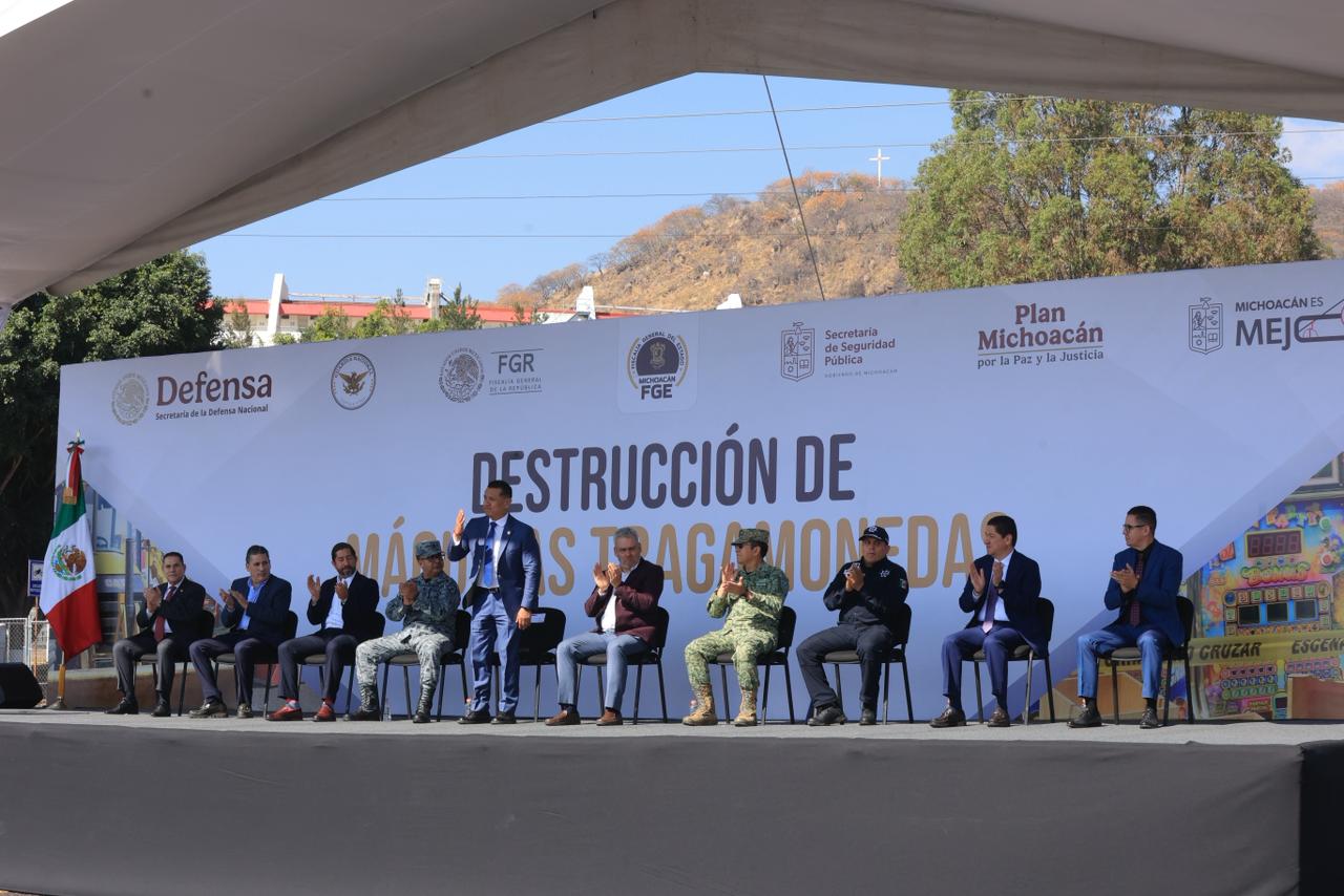 FGE y fuerzas estatales y federales cierran el paso a economías ilícitas con destrucción de 803 máquinas