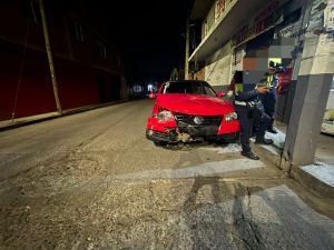 Menor Lesionado en Choque entre Vehículo y Motocicleta en Ciudad Hidalgo
