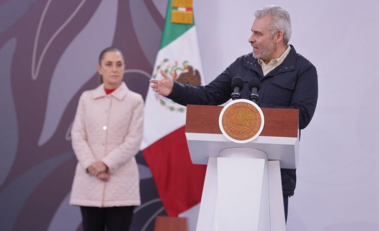 Reconoce Bedolla respaldo de Sheinbaum al estado con el Plan Michoacán por la Paz y la Justicia.