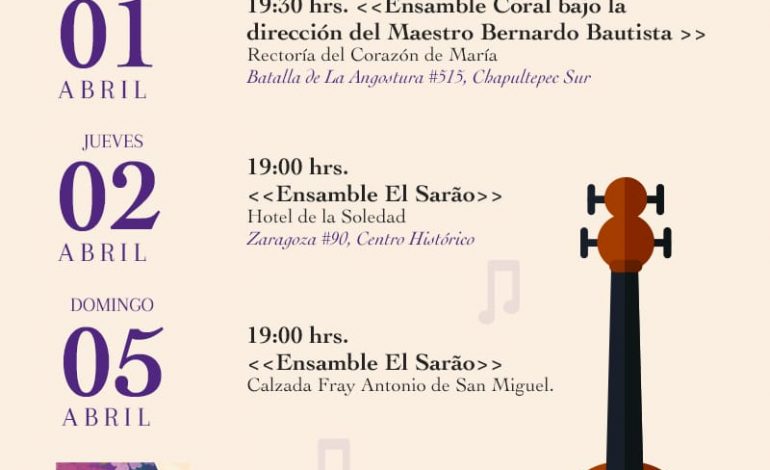 SeCultura Morelia invita a las actividades culturales de Semana Santa