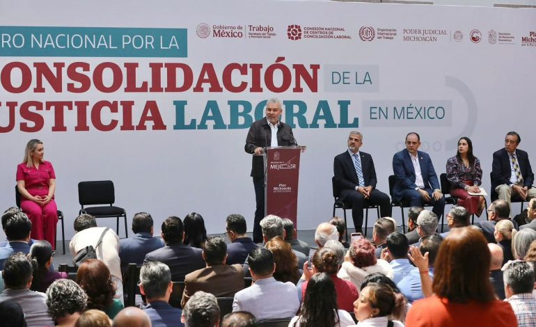 Justicia laboral en tiempo récord; Michoacán resuelve 7 de cada 10 conflictos en menos de 45 días: Bedolla