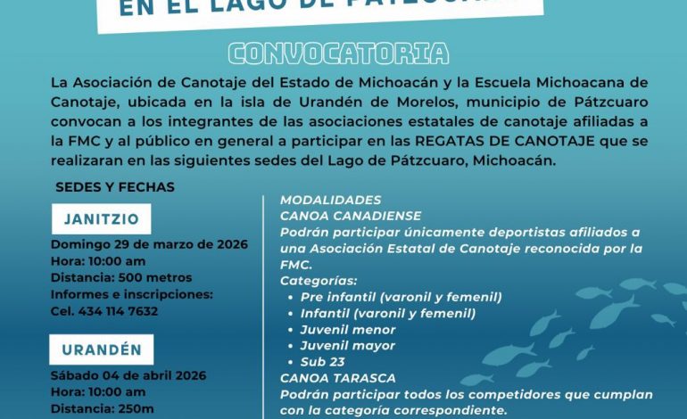 El lago de Pátzcuaro vibrará con las tradicionales regatas de canotaje