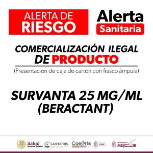 Alerta Cofepris sobre comercialización ilegal del medicamento Survanta