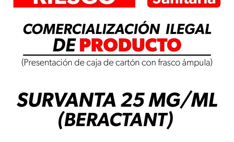 Alerta Cofepris sobre comercialización ilegal del medicamento Survanta