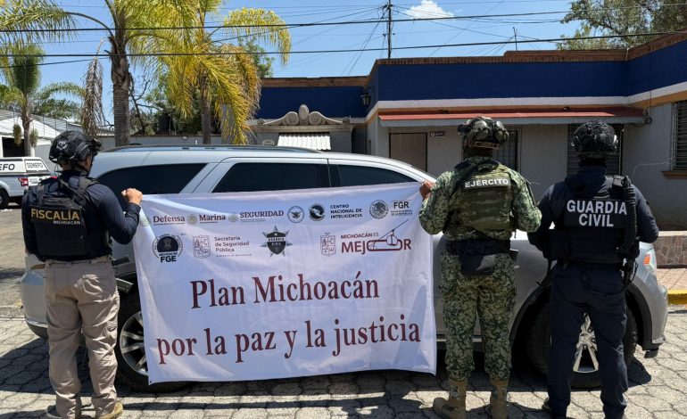 SSP y Defensa detienen a 6 personas y aseguran 10 armas en Morelia