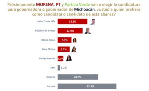 Carlos Torres Piña, se mantiene a la cabeza por la candidatura de Morena al gobierno de Michoacán.