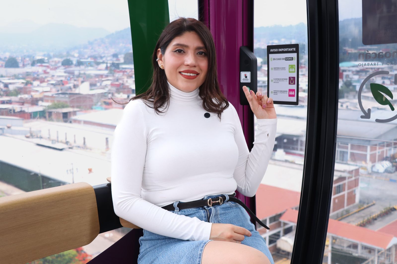 Viajar segura es tu derecho; así funciona el botón de pánico en el teleférico de Uruapan