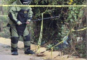 Objeto con características de artefacto explosivo fue localizado y posteriormente desactivado en la localidad de Santa Cruz