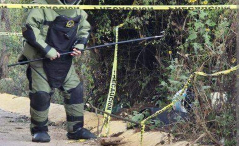 Objeto con características de artefacto explosivo fue localizado y posteriormente desactivado en la localidad de Santa Cruz