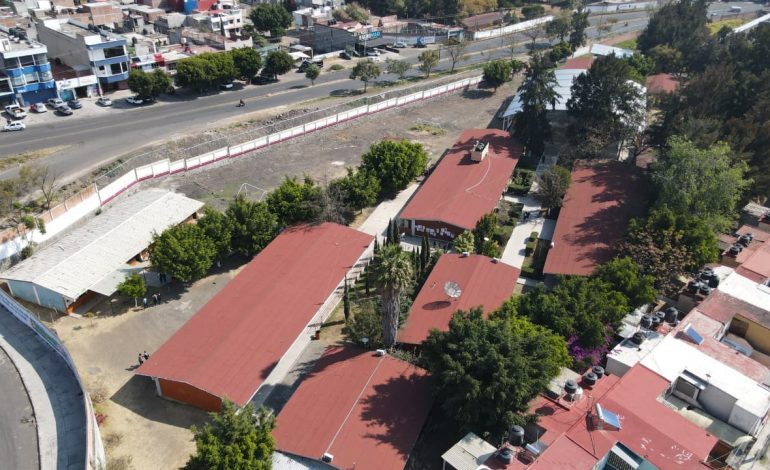 Fortalece SCOP seguridad de la secundaria técnica 119 con nueva barda perimetral