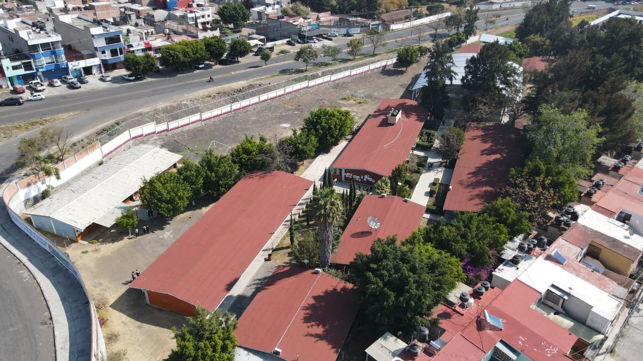 Fortalece SCOP seguridad de la secundaria técnica 119 con nueva barda perimetral