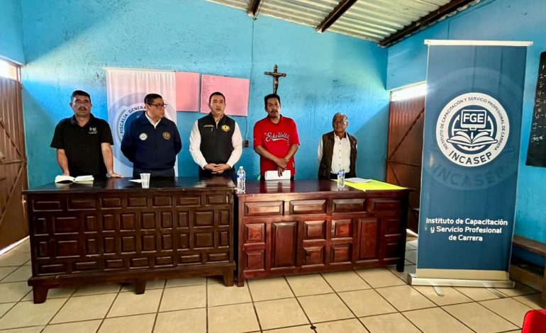 Fortalece FGE la legalidad en la actuación policial en Salvador Escalante con capacitación al Concejo Comunal de Chapa Nuevo