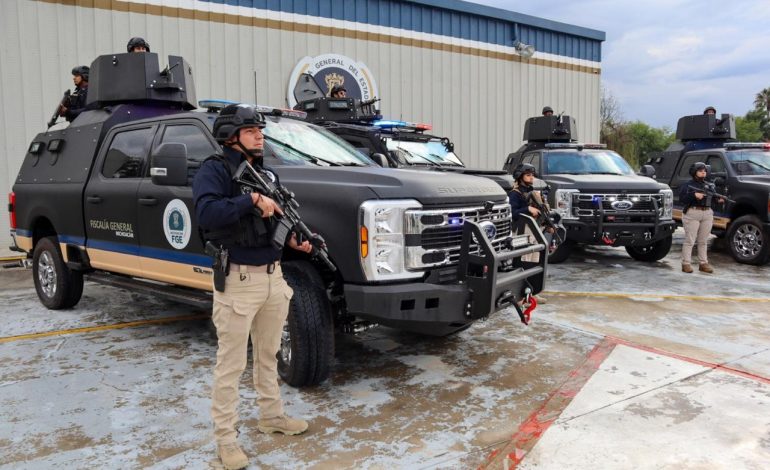 Refuerza FGE su capacidad operativa con la adquisición de vehículos blindados tácticos