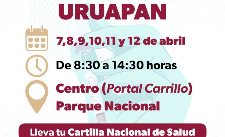 ¡Vacúnate mientras visitas el Tianguis Artesanal de Uruapan! SSM habilita 5 módulos