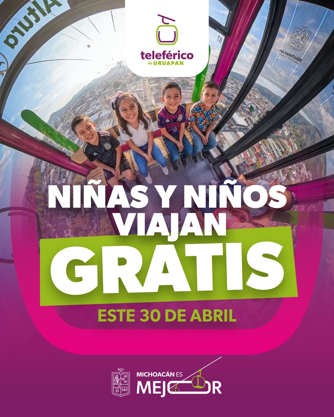 Niñas y niños no pagarán en el teleférico de Uruapan el 30 de abril: Gladyz Butanda