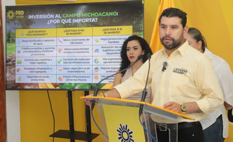 Fortalecer el campo michoacano es fortalecer a nuestras familias. PRD Michoacán presenta propuesta integral