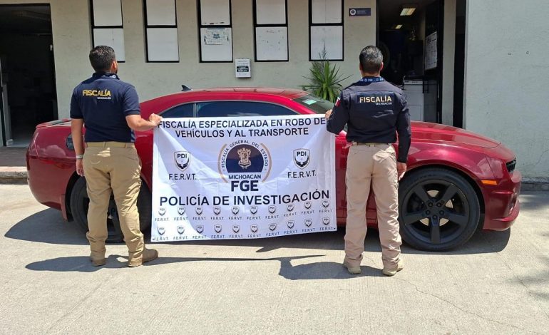 Asegura FGE dos unidades con irregularidades en Tarímbaro