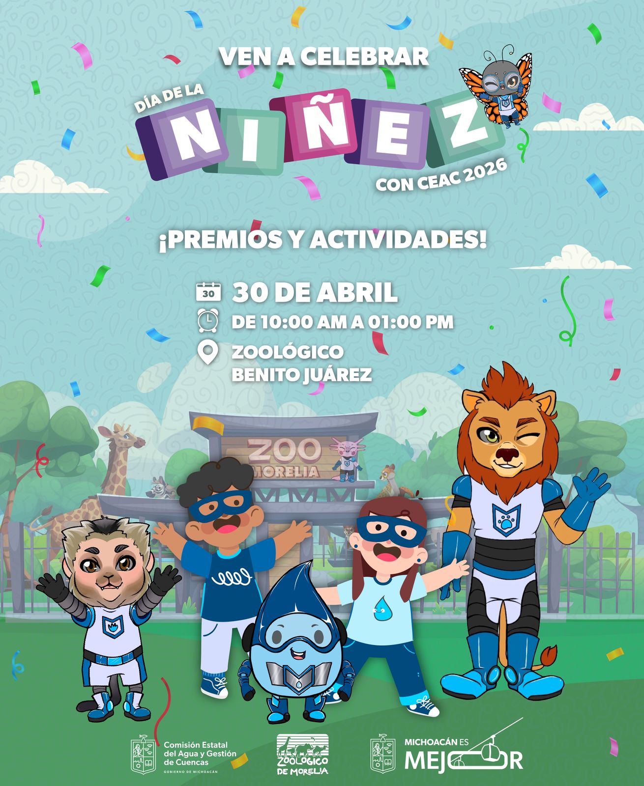 ¡Conviértete en Guardián del Agua este 30 de abril! Ceac celebrará a la niñez en el Zoológico de Morelia