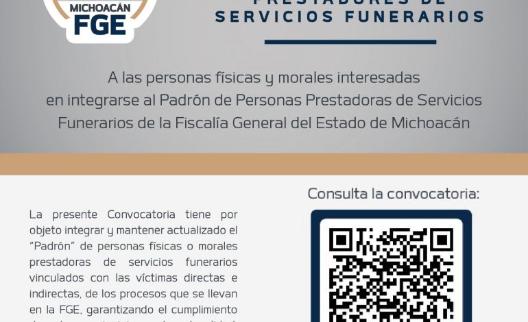 Carlos Torres Piña impulsa padrón de servicios funerarios para garantizar trato digno a víctimas.