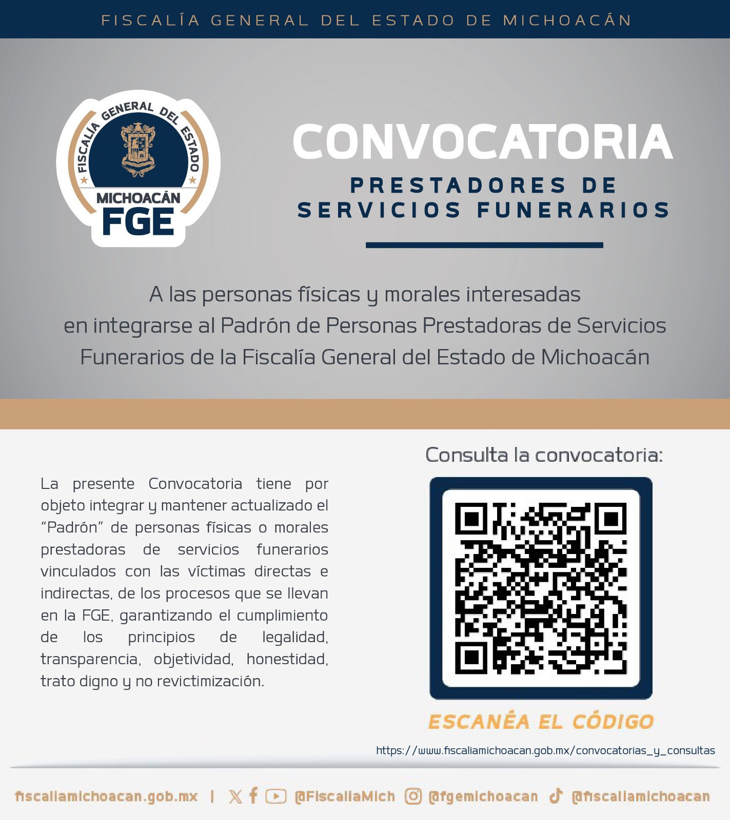 Carlos Torres Piña impulsa padrón de servicios funerarios para garantizar trato digno a víctimas.