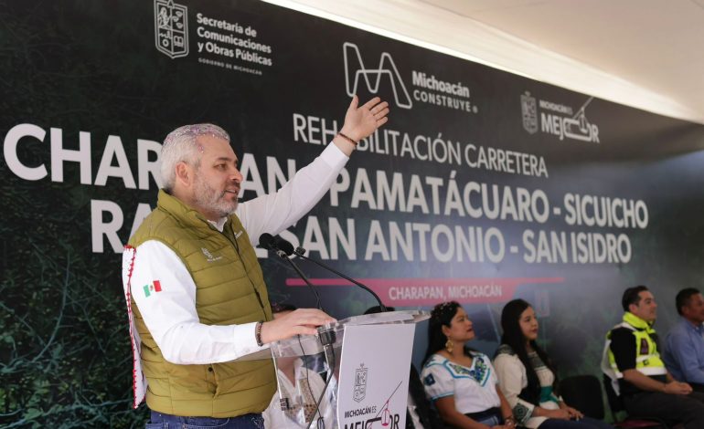 Con inversión 100% estatal, rehabilitados mil 900 km de la red carretera: Bedolla.