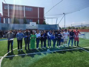 En la UVAQ se inauguró empastado de cancha de futbol