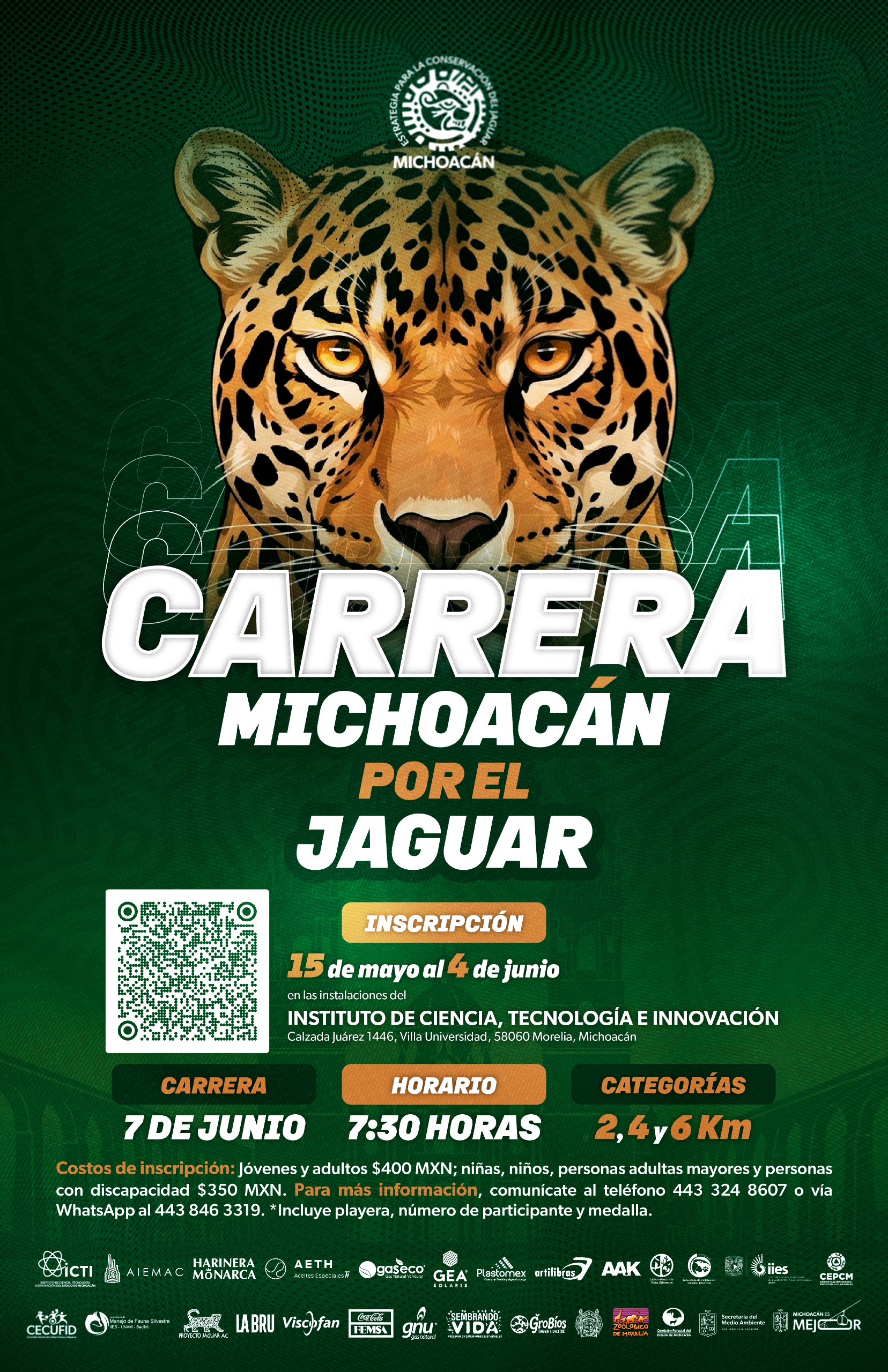 ICTI invita a proteger la biodiversidad en la “Carrera Michoacán por el Jaguar”