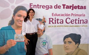 Arranca entrega de tarjetas de becas Rita Cetina: Gabriela Molina