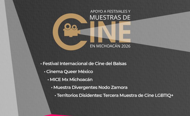 Conoce a los ganadores del programa Apoyo a festivales y muestras de cine en Michoacán