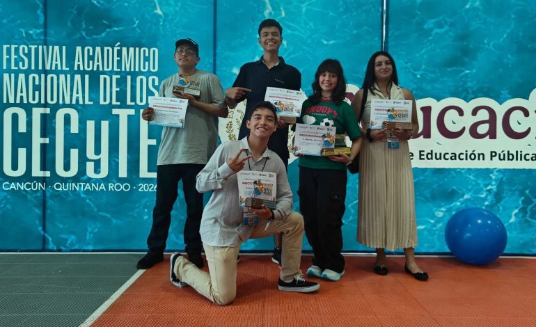 Con oro, plata y bronce, Cecytem destaca en justa académica nacional
