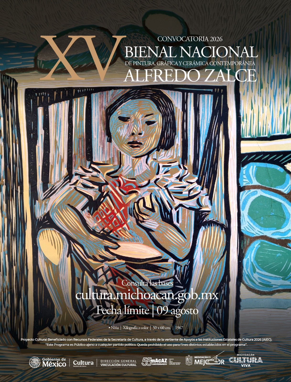 ¡Casi 700 mil pesos en premios! Michoacán convoca a la Bienal Alfredo Zalce
