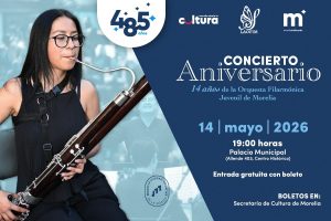 Invita SeCultura Morelia a concierto por los 14 años de Laofim