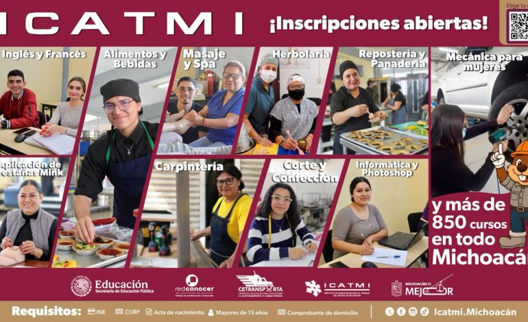 ¡No te quedes fuera! Más de 850 cursos están por iniciar en el Icatmi