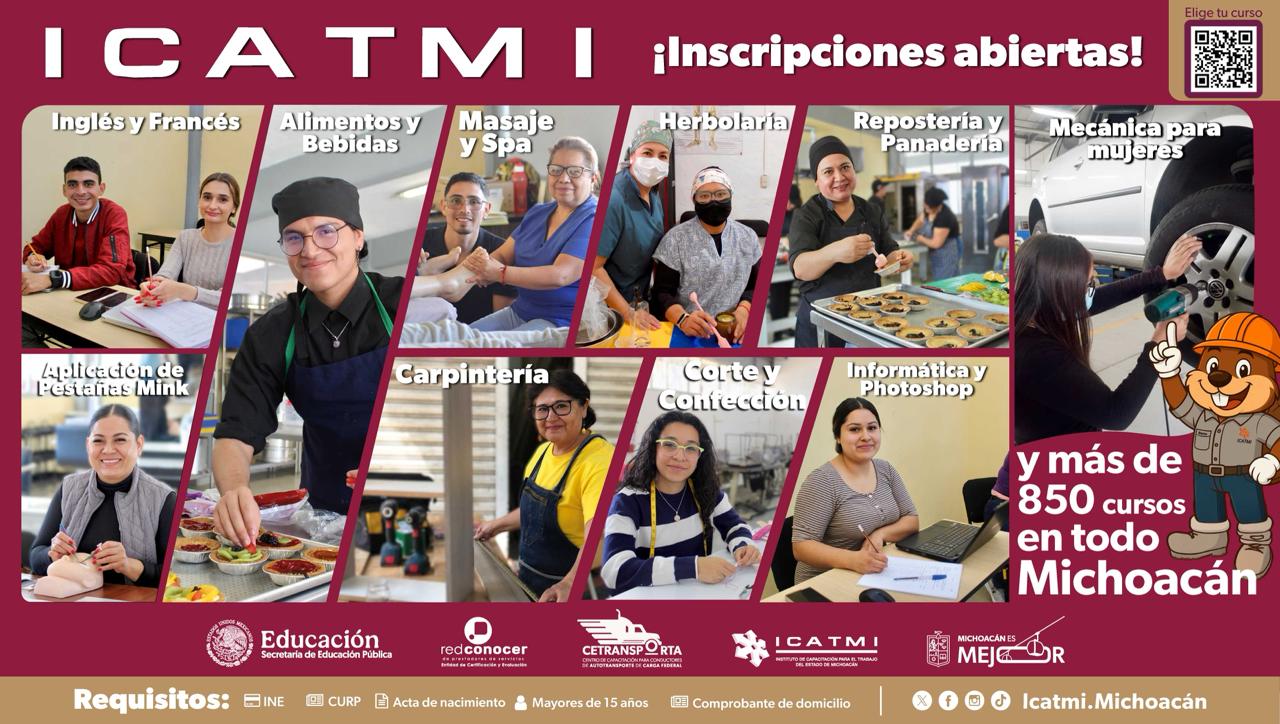 ¡No te quedes fuera! Más de 850 cursos están por iniciar en el Icatmi
