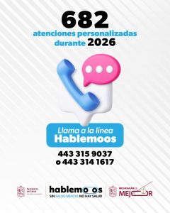 Cerca de 700 personas han sido atendidas a través de la línea “Hablemoos”: SSM