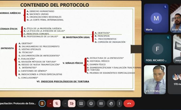 Promueve Carlos Torres Piña profesionalización del personal con capacitación sobre Protocolo de Estambul