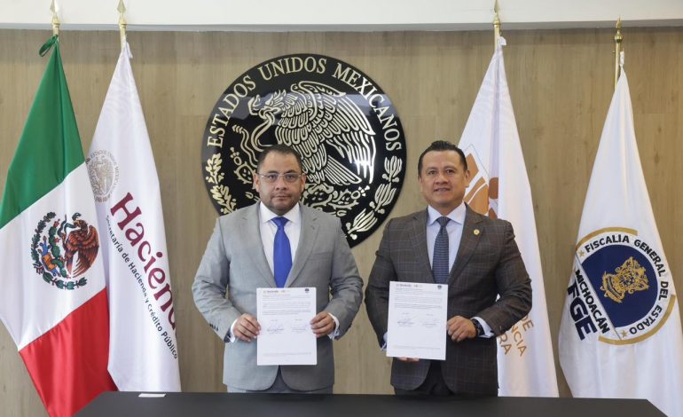 Torres Piña fortalece alianza FGE-UIF para seguir la ruta del dinero y golpear finanzas del crimen.