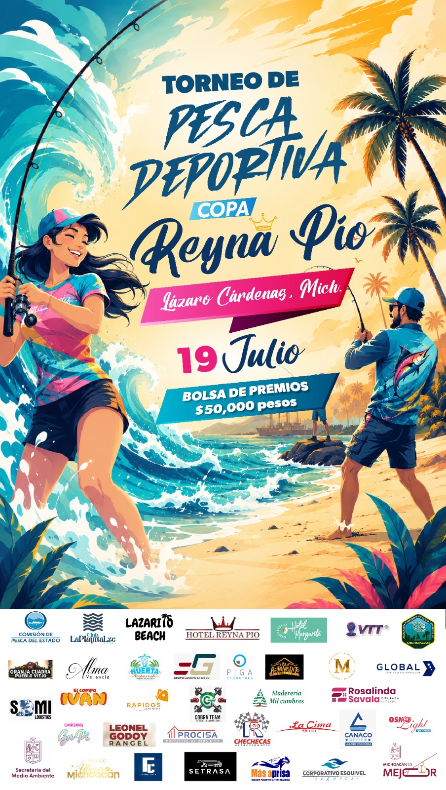 Compesca invita a torneo de pesca deportiva de orilla en Lázaro Cárdenas