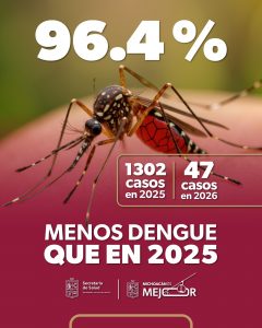 Disminuyen 96.4% los casos de dengue en Michoacán: SSM