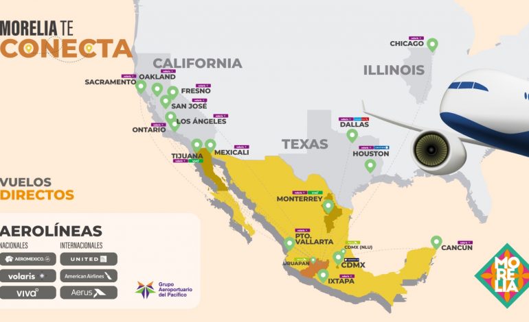 Con rutas aéreas, Gobierno de Morelia refuerza la estrategia de promoción turística