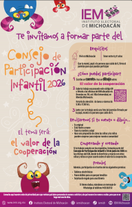 Niñas y niños de Michoacán aún pueden enviar su cuento o dibujo y formar parte de este espacio de participación impulsado por el IEM
