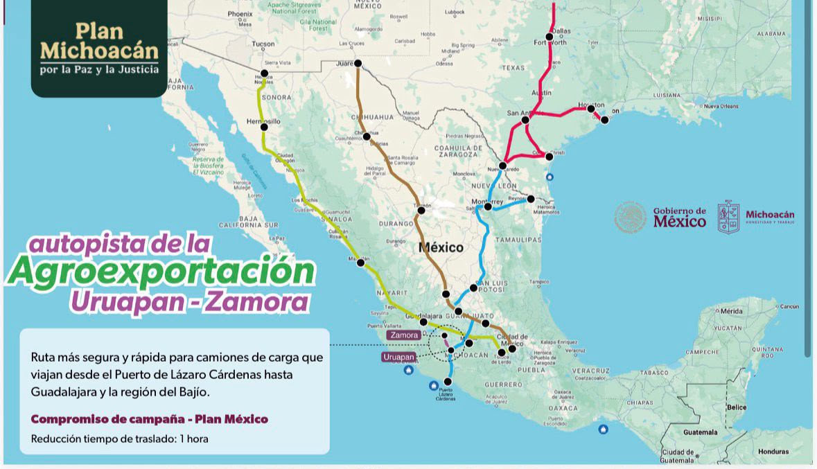 Autopista de la Agroexportación ahorrará una hora entre Uruapan y Zamora: Rogelio Zarazúa