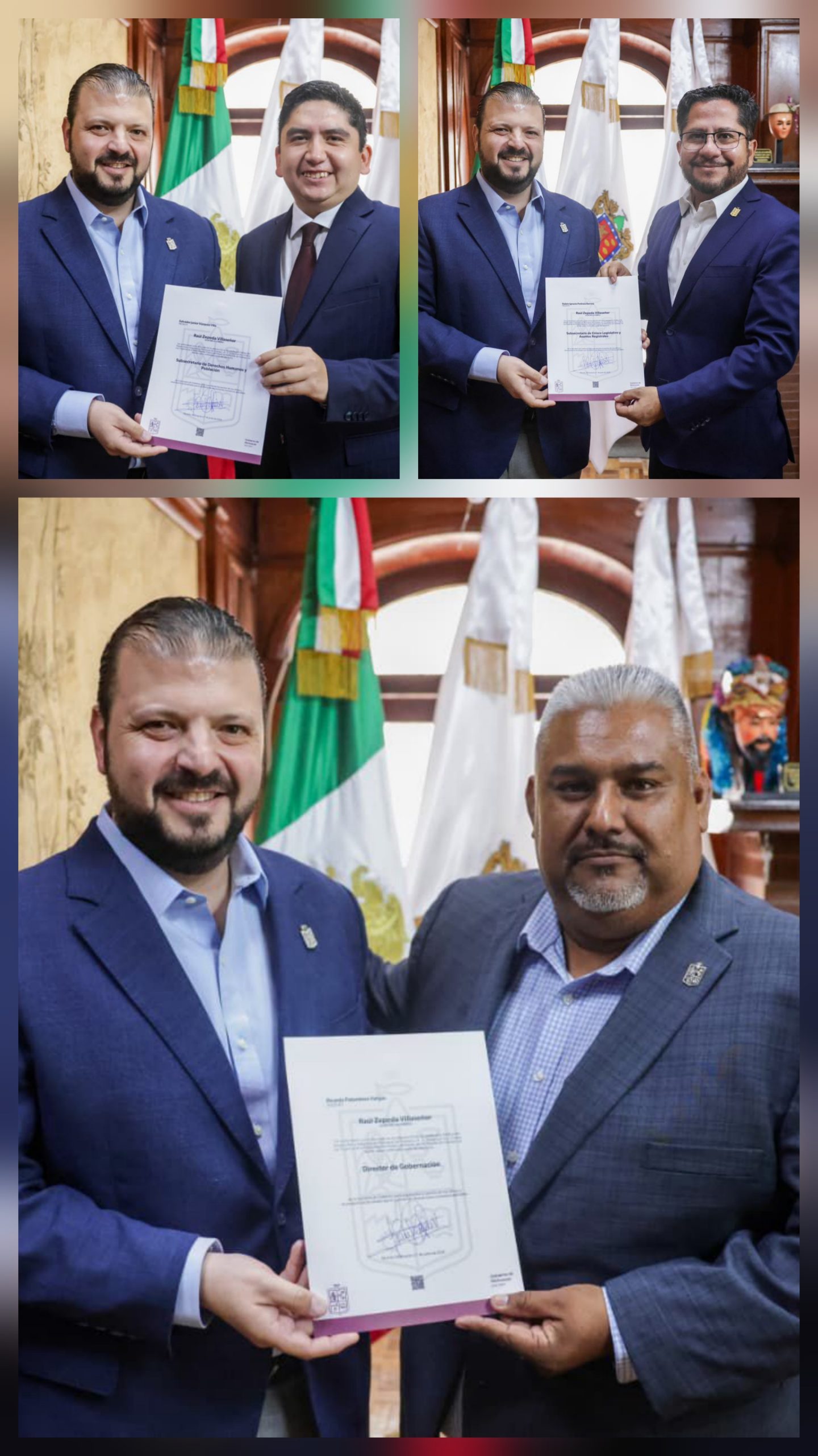 Entrega Raúl Zepeda nombramientos a nuevos subsecretarios de Segob.