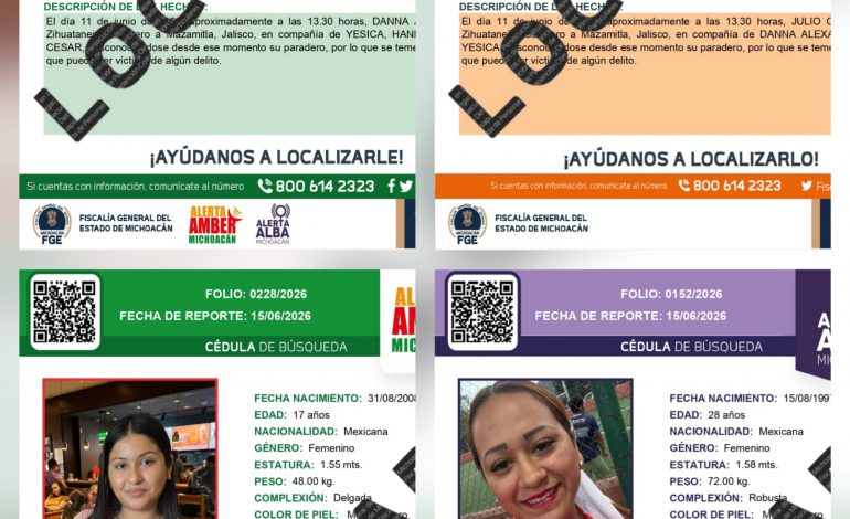 Localizada a salvo familia reportada como desaparecida en el trayecto Zihuatanejo – Mazamitla.