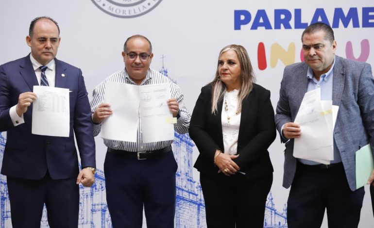 Firman Congreso del Estado y STASPLE convenio para aumento salarial de las y los trabajadores del Poder Legislativo