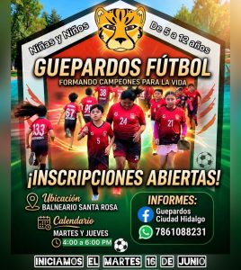 La Escuela de Fútbol Guepardos, tendrá sede en el Balneario Santa Rosa